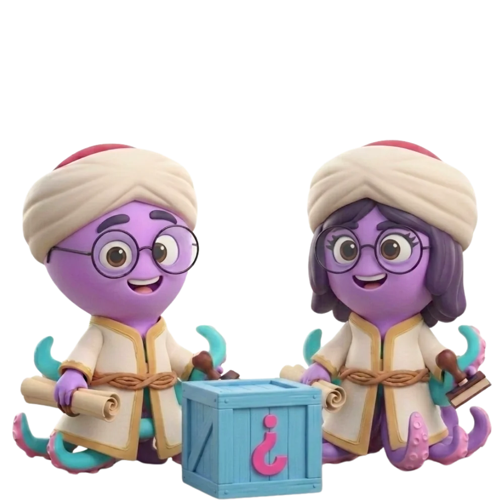 Rayy and Zayy, ArabyBuddy's scribe octopuses